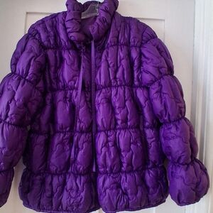 Women's Purple Puffer Jacket